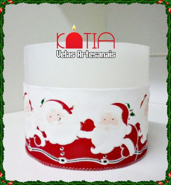 Luminária papai noel redonda